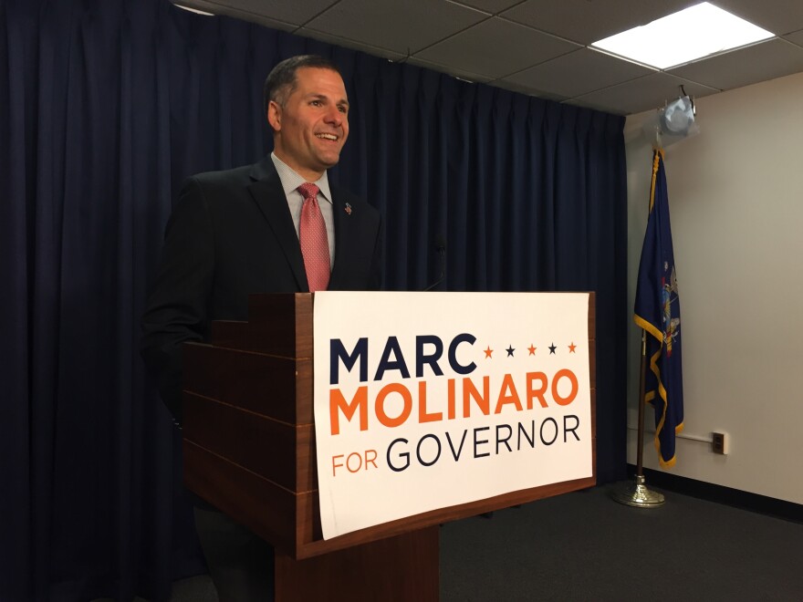 GOP candidate for governor, Marc Molinaro made a campaign stop at the state Capitol Tuesday 