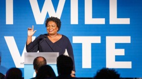 Stacey Abrams speaks to a crowd at a Democratic National Committee event in Atlanta on June 6, 2019 in Atlanta, Georgia. (Dustin Chambers/Getty Images)