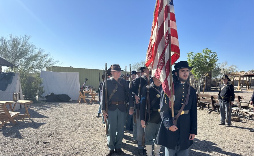 Civil War reenactors at Vulture City.