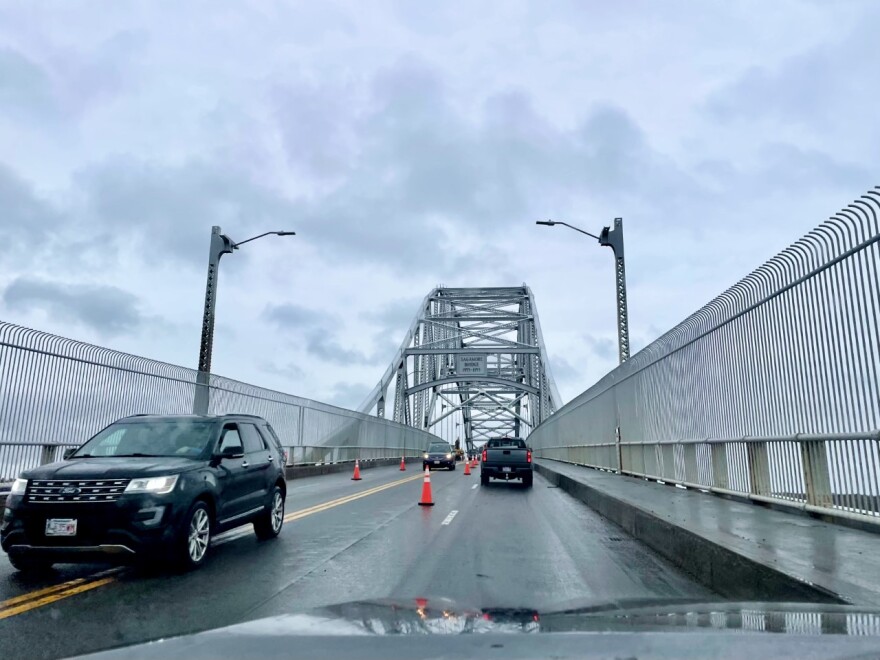 Recent construction work on the Sagamore Bridge.