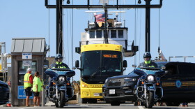 The group traveled via the MV Governor on Friday. They then made their way to Joint Base Cape Cod.