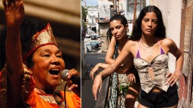 Legendary Colombian artist Totó la Momposina (left) and French-Cuban sister duo Ibeyi.