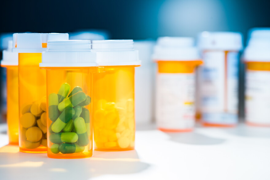 Pill Bottle of Prescription Capsule Medicine