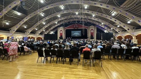 More than 500 people gather at the Coliseum in downtown St. Pete to hear from developers with plans for the Historic Gas Plant District.
