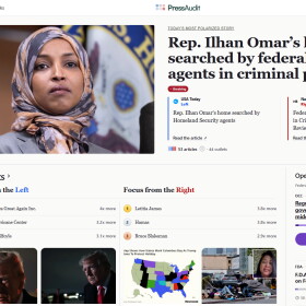 The front page of pressaudit.org on Oct. 12, 2026