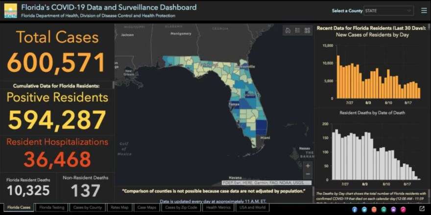 Screenshot Via Florida Department Of Health