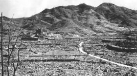 The Roman Catholic Church of Urakami stands out over the burn-razed cityscape of Nagasaki, in 1945, after the second atomic bomb ever used in warfare was dropped by the U.S. over the Japanese industrial center. (AP)