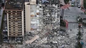 The partial collapse of the 12-story Champlain Towers South condo building on June 24, 2021 in Surfside, Florida. (Joe Raedle/Getty Images)