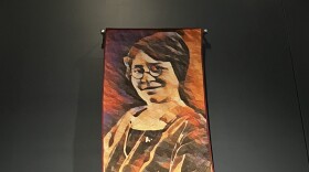 Quilt featuring a portrait of Annie Malone, the first Black female millionaire, created by Trish Williams