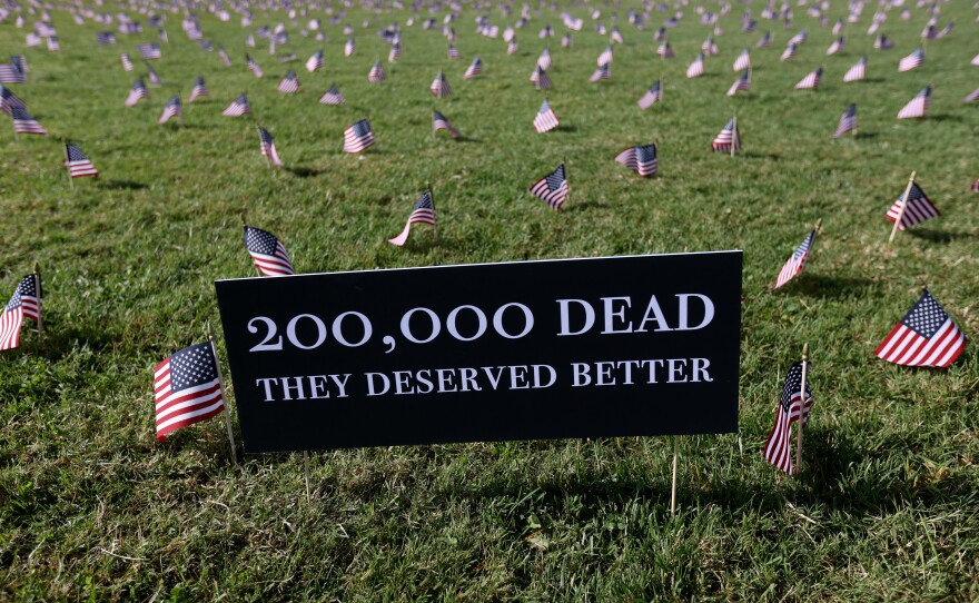 Thousands of U.S. flags were planted on the National Mall in Washington, D.C., this September as part of the COVID Memorial Project installation.