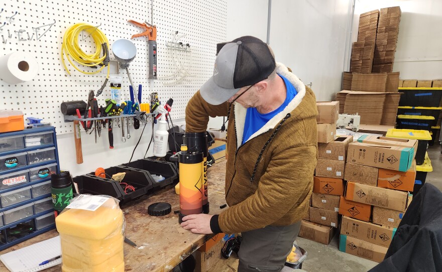 Manufacturing a Geyser System portable shower