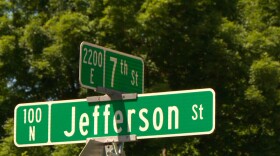 Intersection at Jefferson and East 7th Street in Green Acres, on the East side of Bloomington.