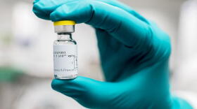 A vial of the Johnson & Johnson COVID-19 vaccine during trials.