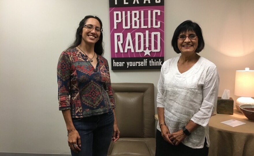 TPR's Norma Martinez (left) with playwright and activist, Irma Herrera (right) in 2017.