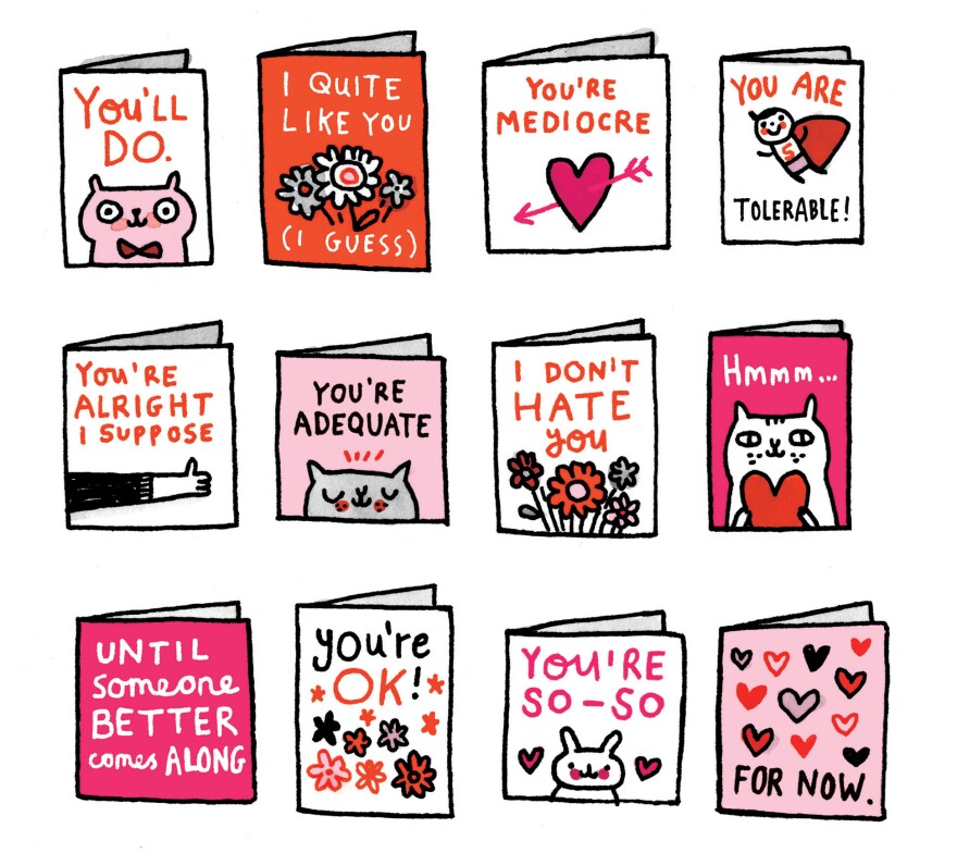 Noncommittal valentines by Gemma Correll.