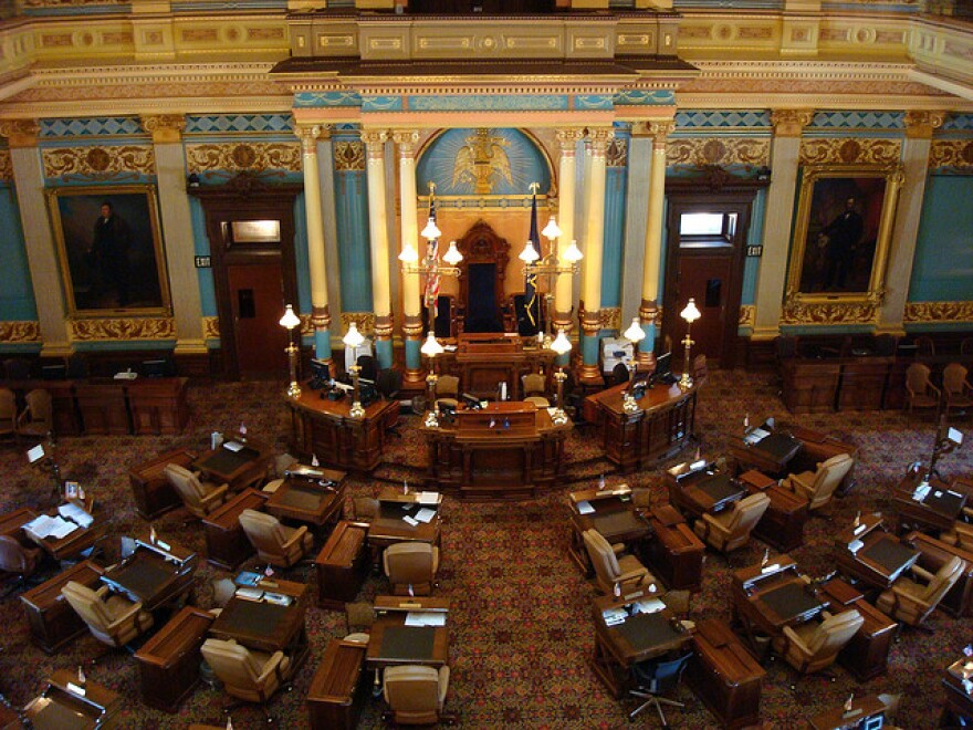 The Michigan Senate chamber