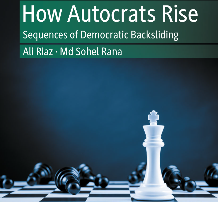 Book cover including chess board with title How Autocrats Rise: Sequences of democratic backsliding