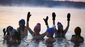 Members of the "Plongeurs" cold dipping group say one of their motivations is to embrace the beauty of Maine in winter.