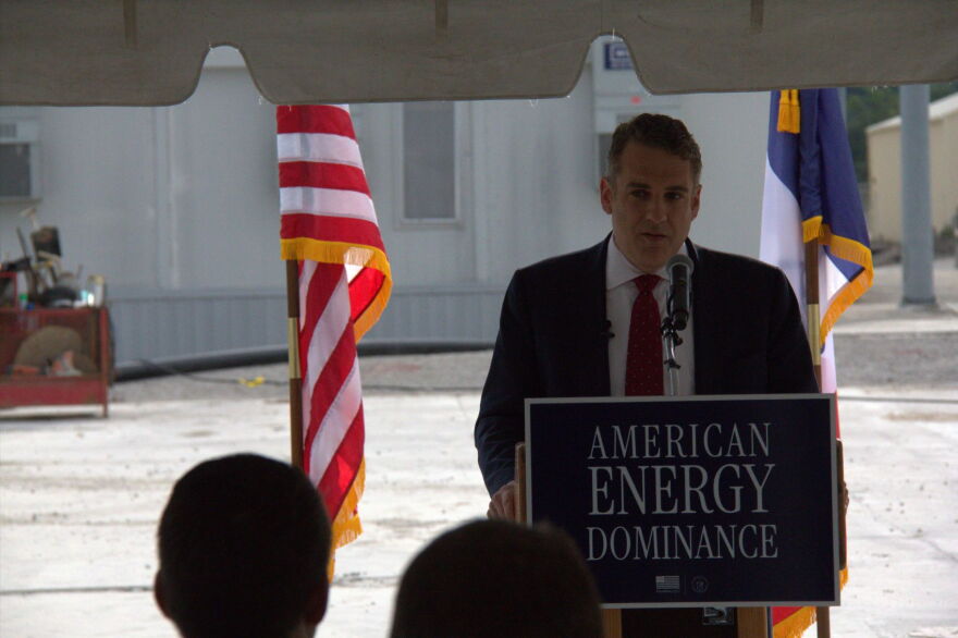Deputy Secretary of Energy James Danly speaks at Duane Arnold press conference on Sept. 8, 2026.