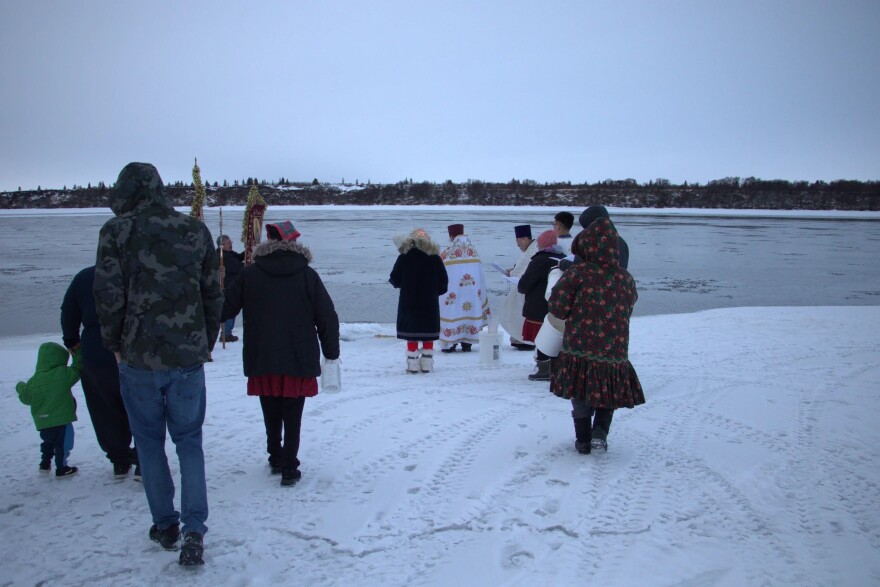 people at the Newhalen River