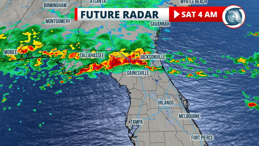 Early Saturday Storms