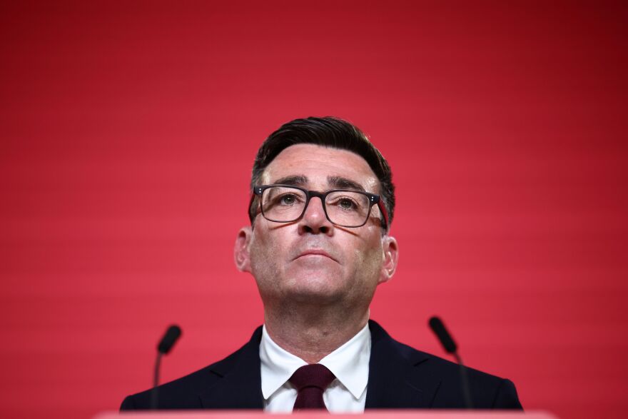 Andy Burnham speaks after being confirmed as the Labour Party's new leader and the country's next prime minister, during 'Labour's Special Conference' in central London, Friday July 17, 2026. (Henry Nicholls/Pool Photo via AP)