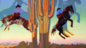 A vivid portrait by Bll Schenck at the Tacoma Art Museum, a gift from the Haub family of Germany. The Haubs fell in love the Tacoma area in the 1950s and have collected an impressive collection of western art for decades. 