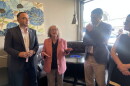 Holyoke Mayor Joshua Garcia [far left]