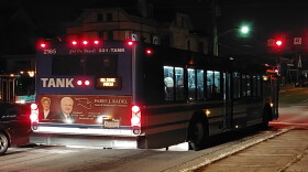 A TANK bus shuttles people into Covington during 2019's Blink festival.