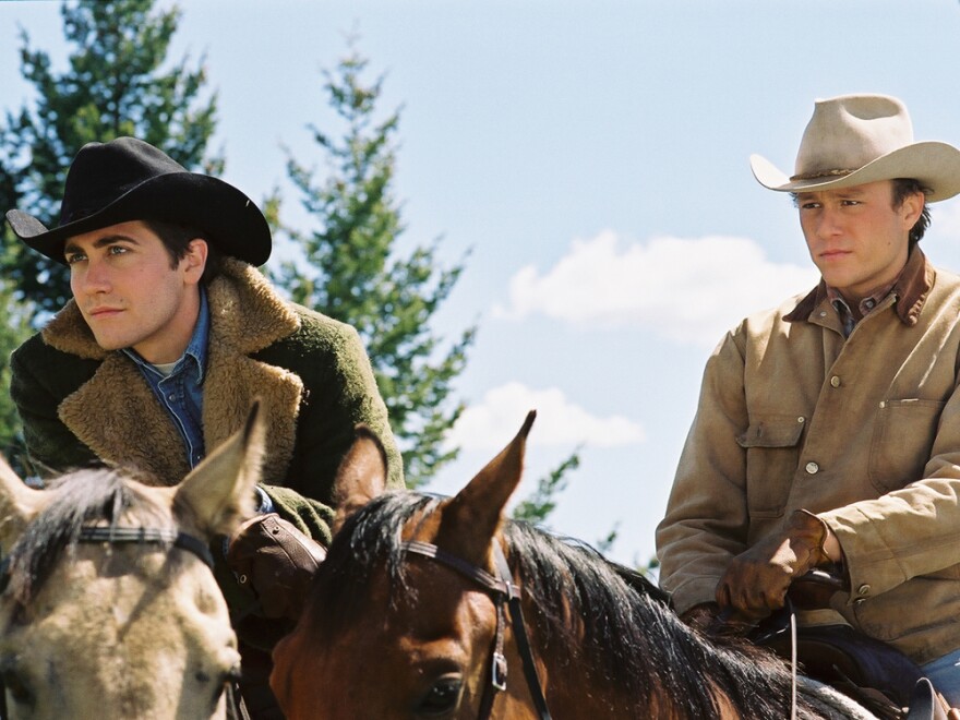 Jake Gyllenhaal and Heath Ledger in 2005's <em>Brokeback Mountain.</em>