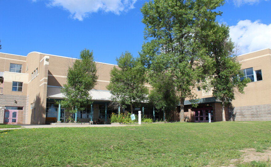 The Eveleth Community Center on Aug. 27, 2026. The building was once part of Eveleth-Gilbert High School.