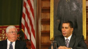 Lieutentant-Governor Richard Ravitch (left) and Governor David Paterson