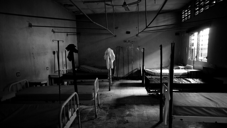 The empty emergency and critical care area of Redemption Hospital in New Kru Town, Monrovia, Liberia.