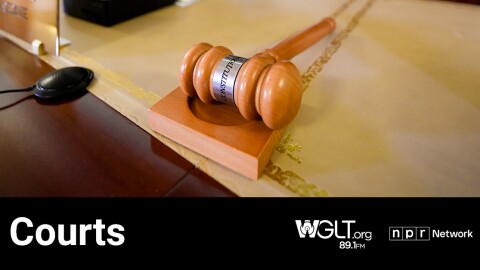  A graphic evoking police, fire and courts imagery.