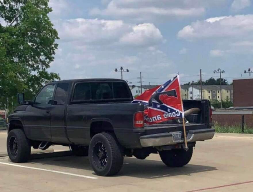 confederate flag truck