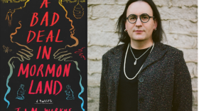 The cover of "A Bad Deal in Mormon Land" and author T.I.M. Wirkus. (Courtesy of Type Eighteen Books and JL Wirkus)