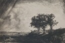 Rembrandt van Rijn, Dutch, 1606–1669; The Three Trees, 1643; etching, drypoint, and engraving; image: 8 5/16 x 10 15/16 inches; Saint Louis Art Museum, Museum Purchase