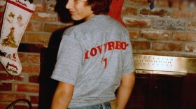 Filmmaker Terence Brown at age 11. He's wearing an iron-on shirt that says "Loverboy #1." Loverboy was his favorite band then.