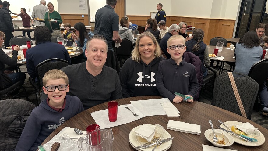The Jedinak family at the St. Francis of Assisi fish fry in Ann Arbor.