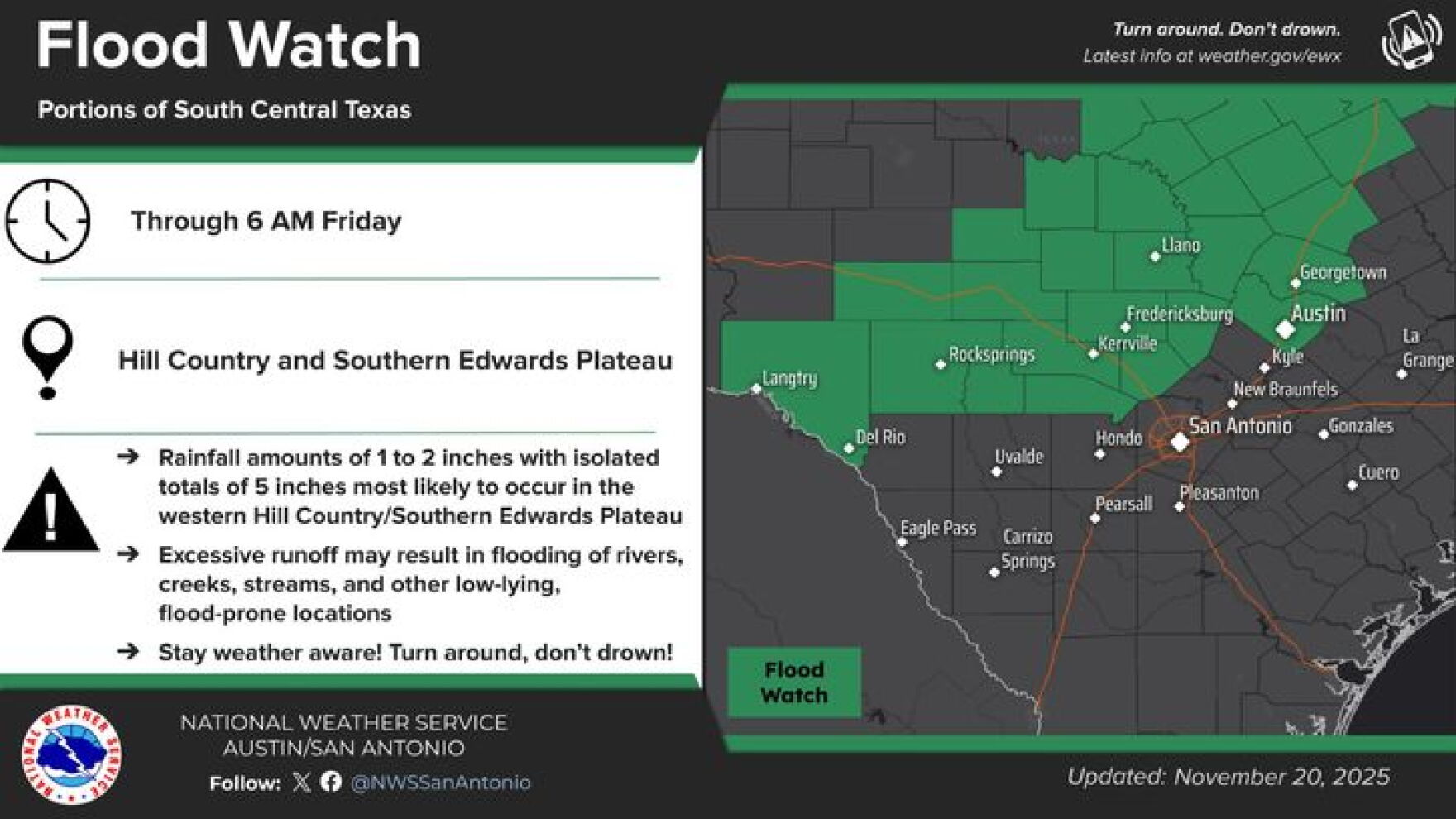 San Antonio dropped from flash flood watch, homes flooded in Menard | TPR