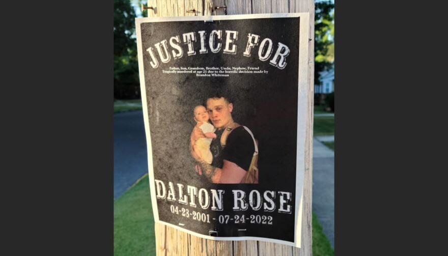 Several of these posters appeared in Macomb shortly after Dalton Rose died.