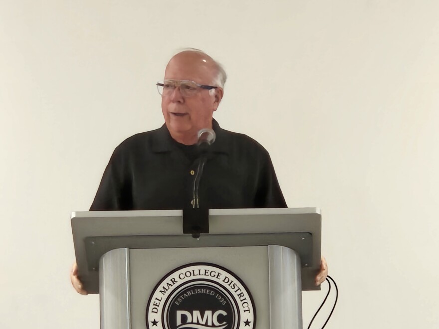State Rep. Todd Hunter speaks during the Corpus Christi Regional Transportation Authority's Human Trafficking Summit on Thursday. The two-day event invites CCRTA and other organizations to identify, prevent, and respond to human trafficking within communities.