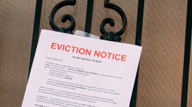 eviction notice on a door