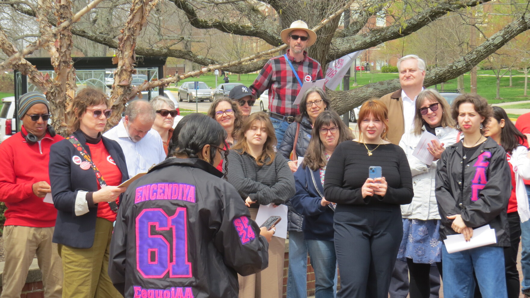 Miami University students and faculty rally on campus for higher education