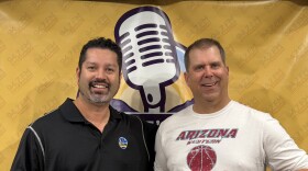 Scott Gross, right, is the sports information director at Arizona Western College in Yuma.