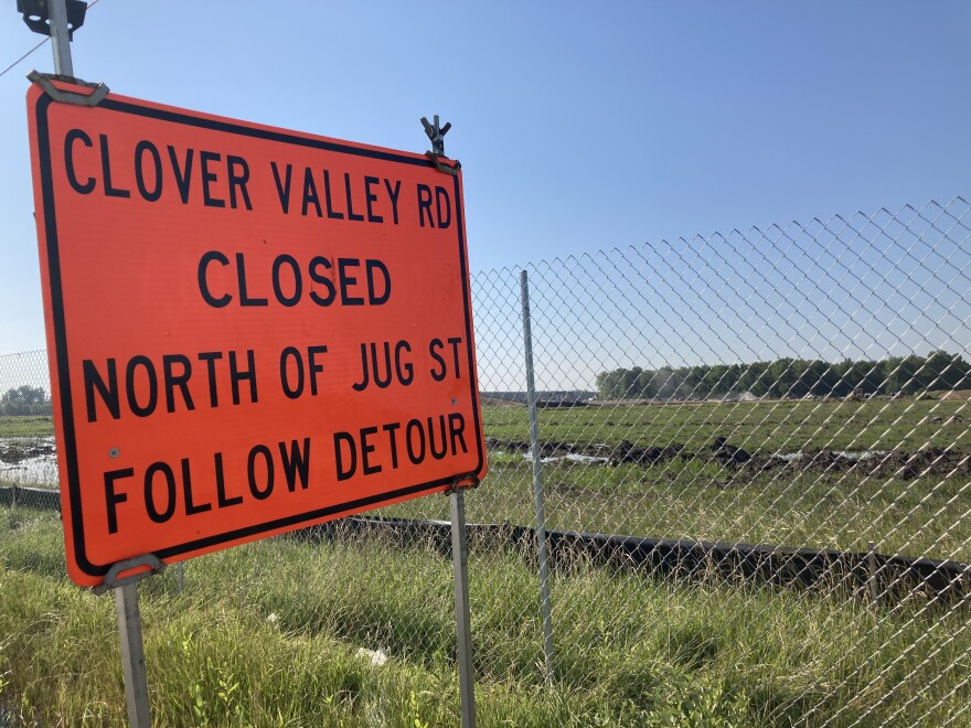  Heavy construction continues at the site of the Intel plant northeast of Columbus.