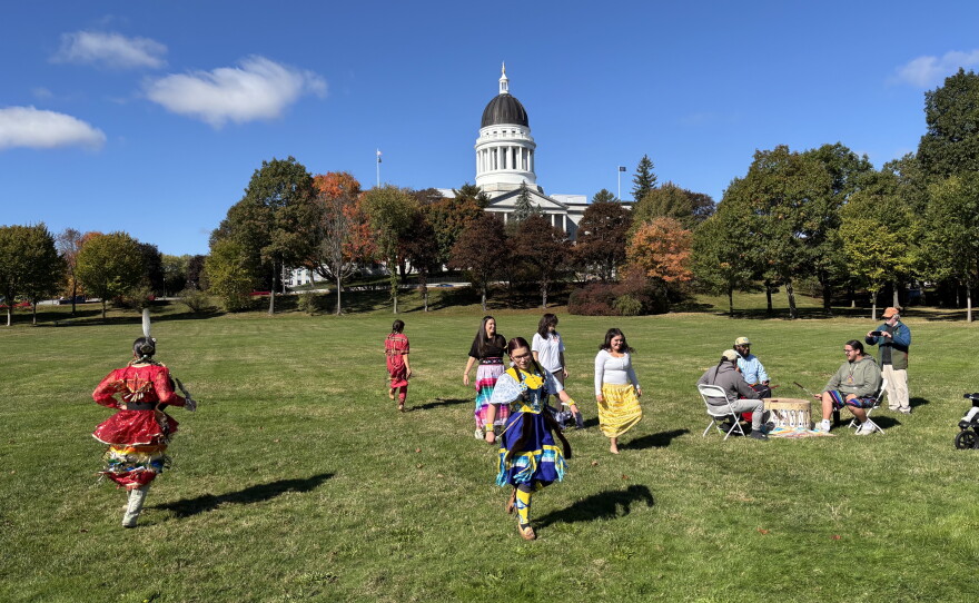 Live drumming and dancing were part of the celebrations for the event hosted by the Wabanaki Alliance on Monday, Oct. 12, 2026.