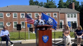 Connecticut Department of Veterans Affairs Commissioner, Brig. Gen. Ron Welch. speaking at the ribbon cutting for the veterans housing program expansion in Rocky Hill, Connecticut July 9, 2026.
