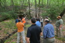 Bobby Hughes, executive director of the Eastern Pennsylvania Coalition for Abandoned Mine Reclamation (EPCAMR), leads a tour of a mine reclamation project in Shickshinny.