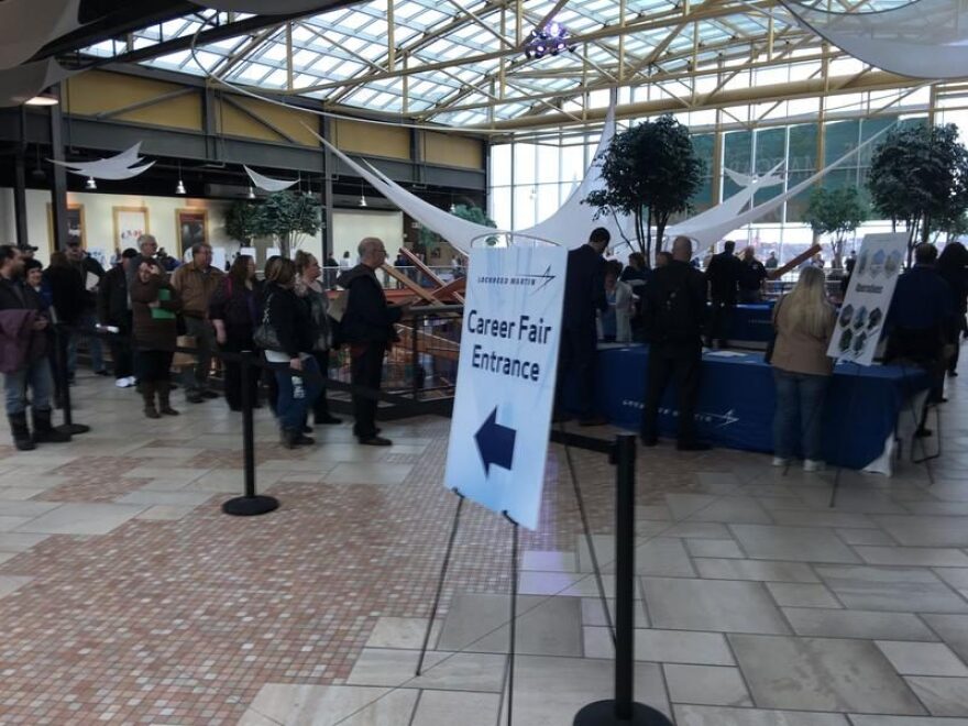 Lockheed Martin's job fair in Syracuse. TOM MAGNARELLI / WRVO NEWS